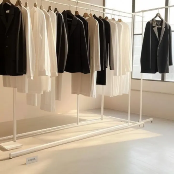Minimalista, modern ruhakollekció kifinomult enteriőrben